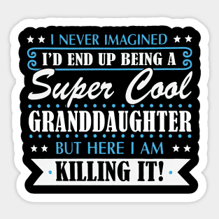 I'd End Up Being A Super Cool granddaughter Sticker